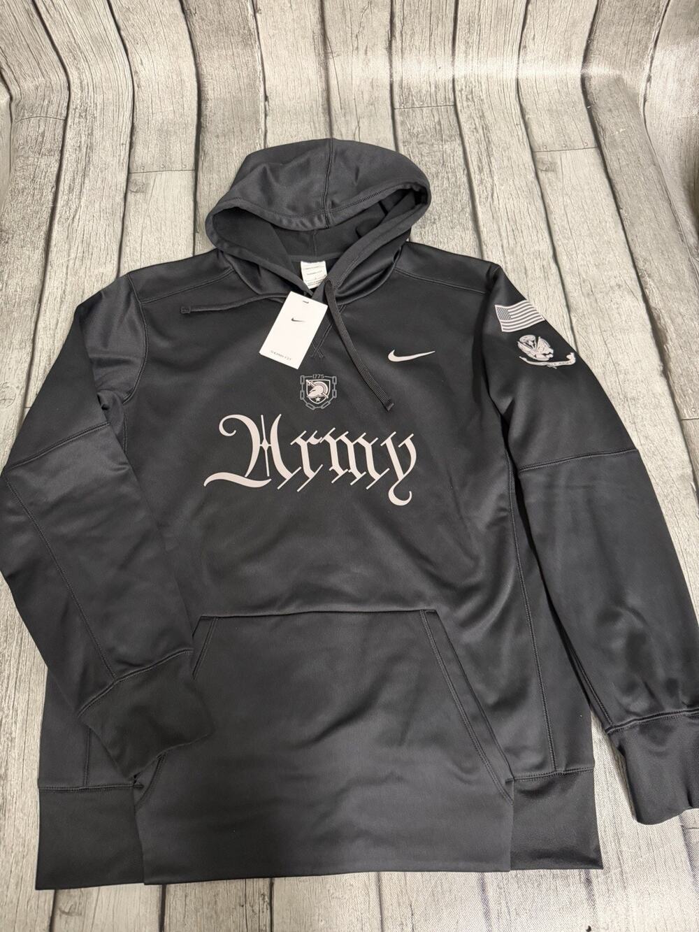 NWT Men's Nike Black Army Black Knights Army 250 Collection Therma Hoodie Large